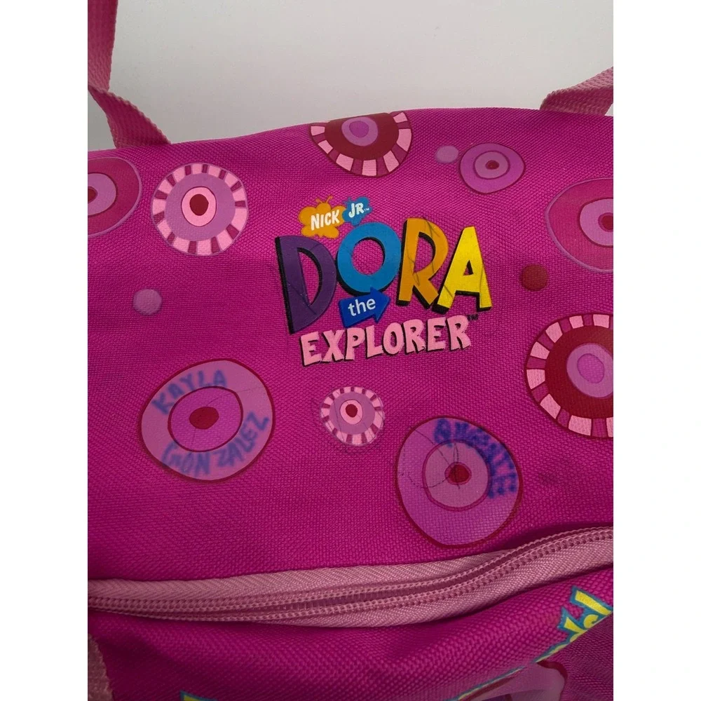 Vintage 2008 Dora The Explorer Mini Duffel Bag Pink Nick Jr Y2k Kids